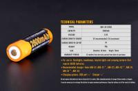 Fenix ARB-L18 2600U mAH USB Şarjlı Pil (18650)