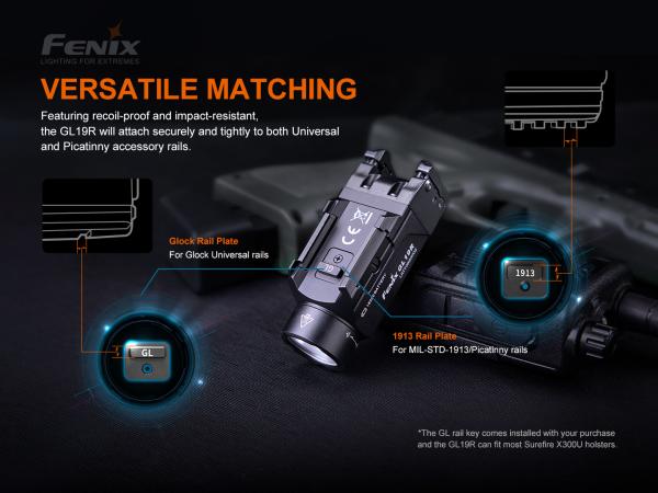 Fenix GL19R Şarjlı Taktik Silah Feneri