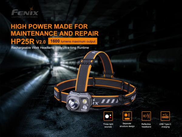 Fenix HP25R v2.0 1600 Lumen Şarjlı Kafa Feneri