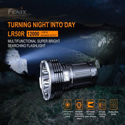 Fenix LR50R 12000 Lumen Şarjlı El Feneri