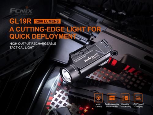 Fenix GL19R Şarjlı Taktik Silah Feneri