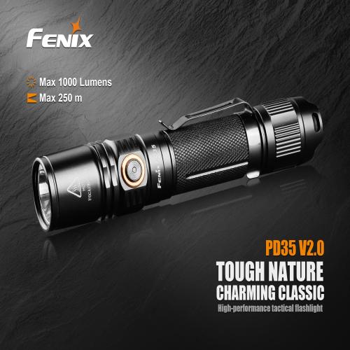 Fenix PD35 v2.0 1000 Lumen El Feneri (Şarjlı Pil Dahil)